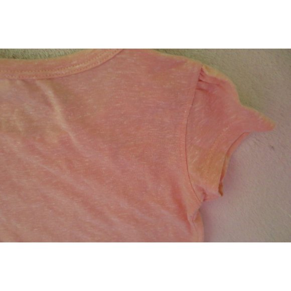 Girl Vigoss Top t-shirt Size X small peach Floral Hello New - Picture 8 of 8